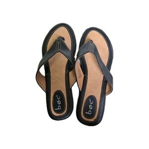 BOC Born Concept Black Comfort Casual Flip Flop Thong Sandals Size 10